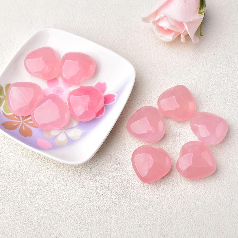 Rose Quartz Crystal Heart AESTHETIC_Fairycore AESTHETIC_Witchcore geode SUB CATEGORY_Desk Accessories SUB CATEGORY_Room Accents