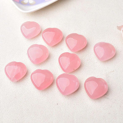 Rose Quartz Crystal Heart AESTHETIC_Fairycore AESTHETIC_Witchcore geode SUB CATEGORY_Desk Accessories SUB CATEGORY_Room Accents