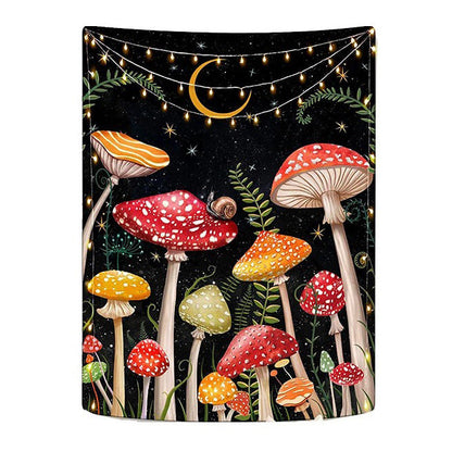 Indie Night Mushrooms Tapestry mushrooms