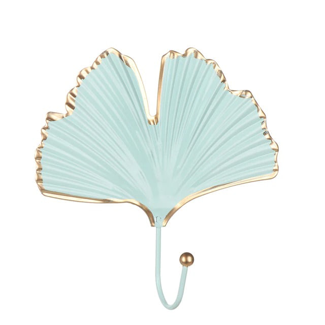 Golden Leaf Wall Hook metal hook robe hook wall key holder