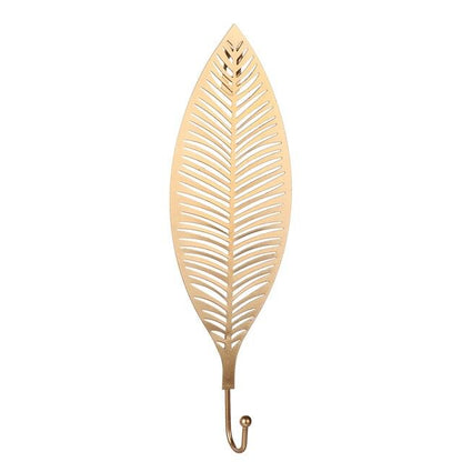 Golden Leaf Wall Hook metal hook robe hook wall key holder