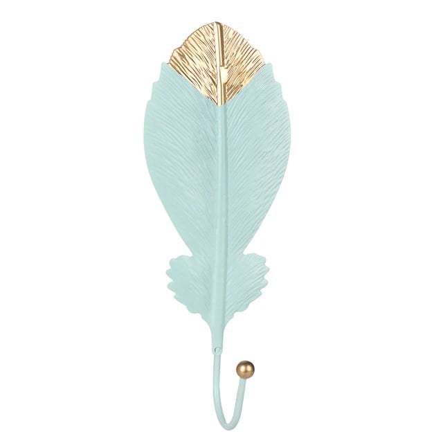 Golden Leaf Wall Hook metal hook robe hook wall key holder