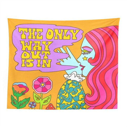 The Only Way Out Tapestry AESTHETIC_Indie SUB CATEGORY_Tapestries