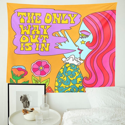 The Only Way Out Tapestry AESTHETIC_Indie SUB CATEGORY_Tapestries