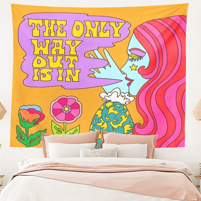 The Only Way Out Tapestry AESTHETIC_Indie SUB CATEGORY_Tapestries