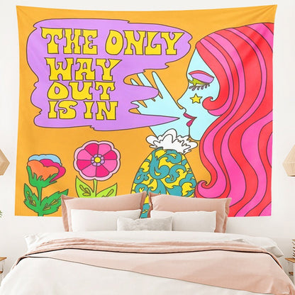 The Only Way Out Tapestry AESTHETIC_Indie SUB CATEGORY_Tapestries