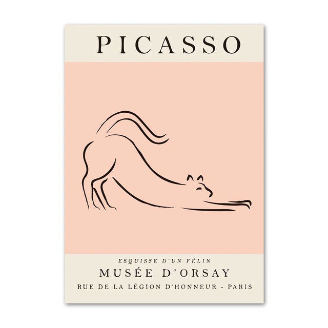 Colored Picasso Outlines Canvas Posters coutout cut outs outline picasso SUB CATEGORY_Posters