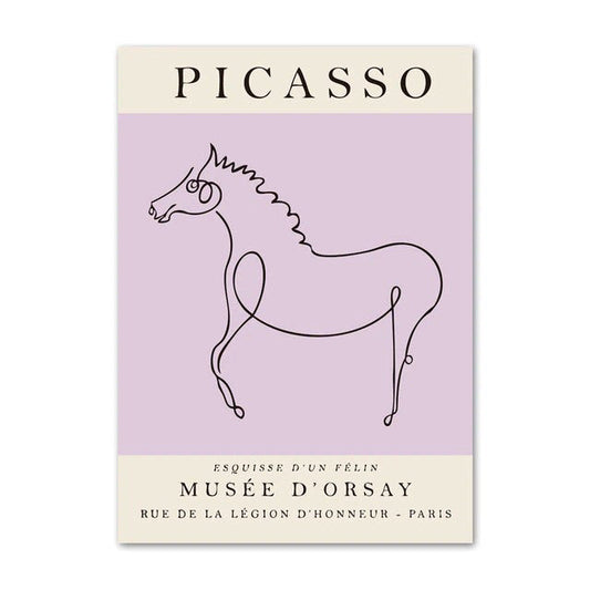 Colored Picasso Outlines Canvas Posters coutout cut outs outline picasso SUB CATEGORY_Posters