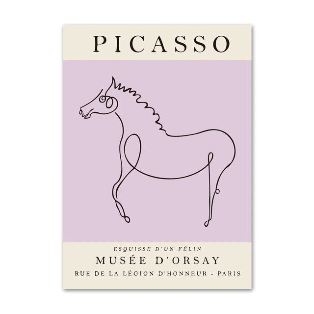 Colored Picasso Outlines Canvas Posters coutout cut outs outline picasso SUB CATEGORY_Posters