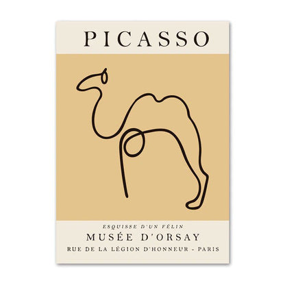 Colored Picasso Outlines Canvas Posters coutout cut outs outline picasso SUB CATEGORY_Posters