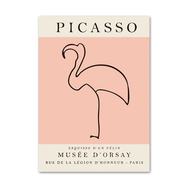 Colored Picasso Outlines Canvas Posters coutout cut outs outline picasso SUB CATEGORY_Posters