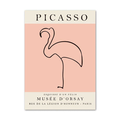 Colored Picasso Outlines Canvas Posters coutout cut outs outline picasso SUB CATEGORY_Posters