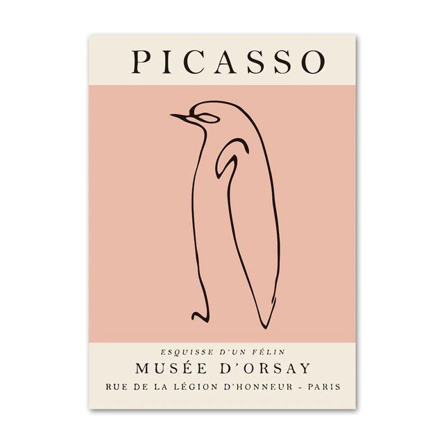 Colored Picasso Outlines Canvas Posters coutout cut outs outline picasso SUB CATEGORY_Posters