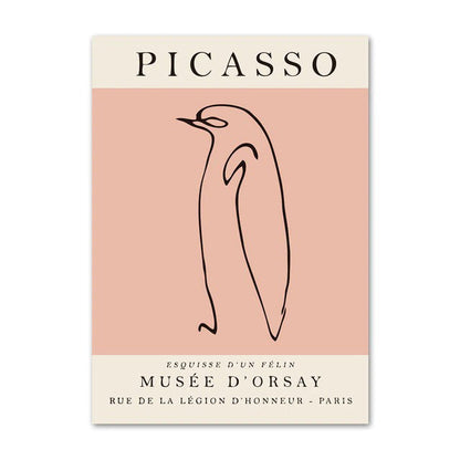 Colored Picasso Outlines Canvas Posters coutout cut outs outline picasso SUB CATEGORY_Posters