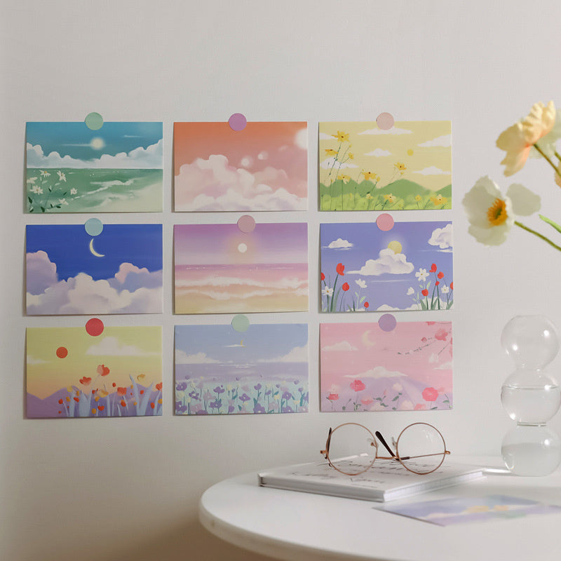 Kawaii Landscapes Wall Collage Postcards