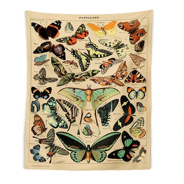 Papillons Botanical Tapestry botanical butterflies