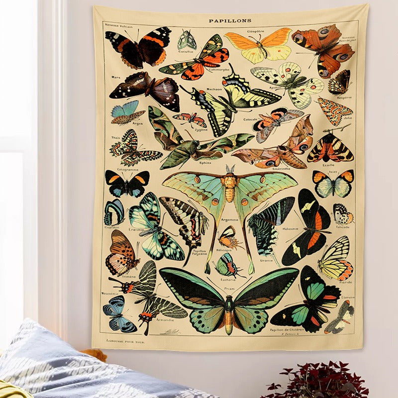 Papillons Botanical Tapestry botanical butterflies