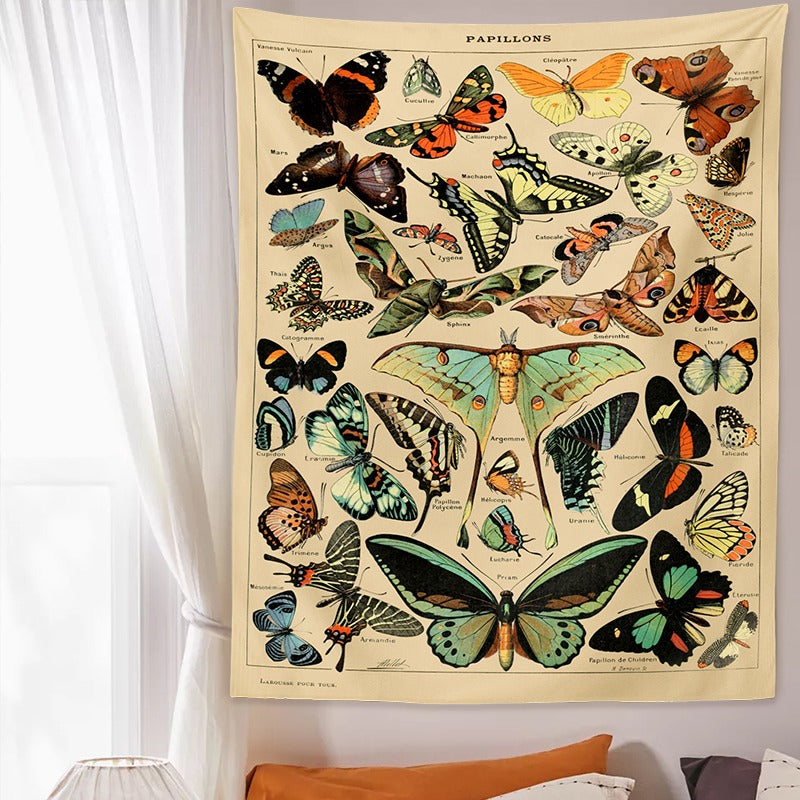 Papillons Botanical Tapestry botanical butterflies