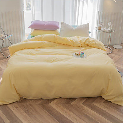 Summertime Bedding Set AESTHETIC_Danish Pastel AESTHETIC_Soft Girl bed sheet bedsheets SUB CATEGORY_Bedding Sets yellow duvet cover