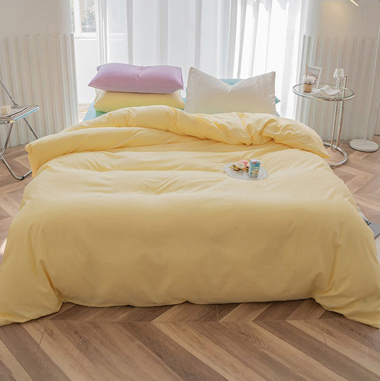 Summertime Bedding Set AESTHETIC_Danish Pastel AESTHETIC_Soft Girl bed sheet bedsheets SUB CATEGORY_Bedding Sets yellow duvet cover