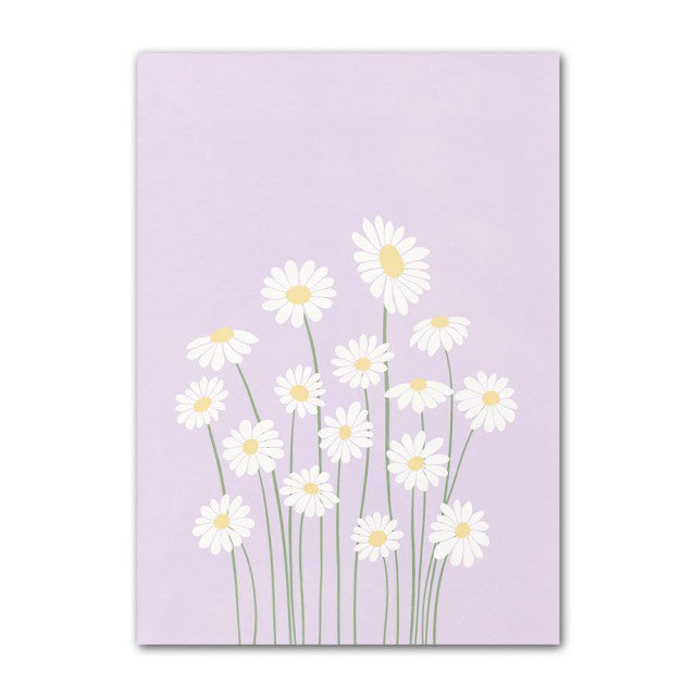 Pastel Flower Market Canvas Posters floral pale pastel sage SUB CATEGORY_Posters
