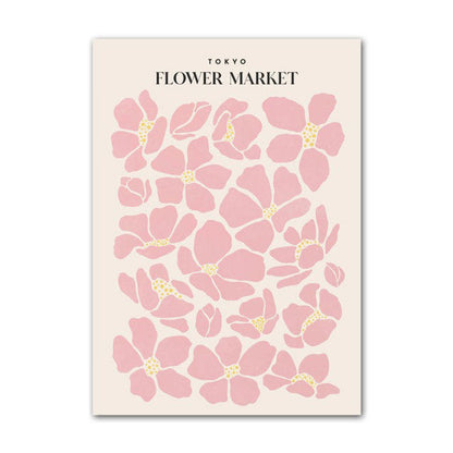 Pastel Flower Market Canvas Posters floral pale pastel sage SUB CATEGORY_Posters