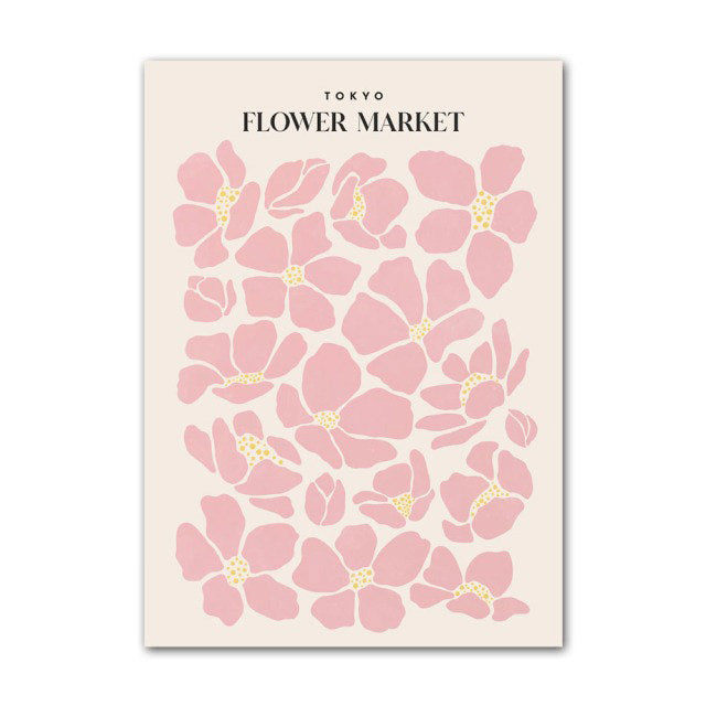 Pastel Flower Market Canvas Posters floral pale pastel sage SUB CATEGORY_Posters