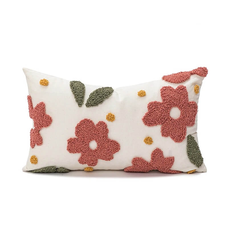 Tufted Pastel Tulip Cushion Cover cute flower embroidered floral little flower SUB CATEGORY_Cushion Covers