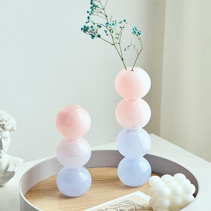 Pastel Glass Bubble Vase AESTHETIC_Danish Pastel SUB CATEGORY_Desk Accessories SUB CATEGORY_Vases