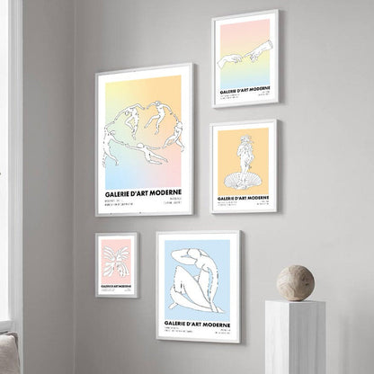 Pastel Minimal Art Canvas Posters pastel