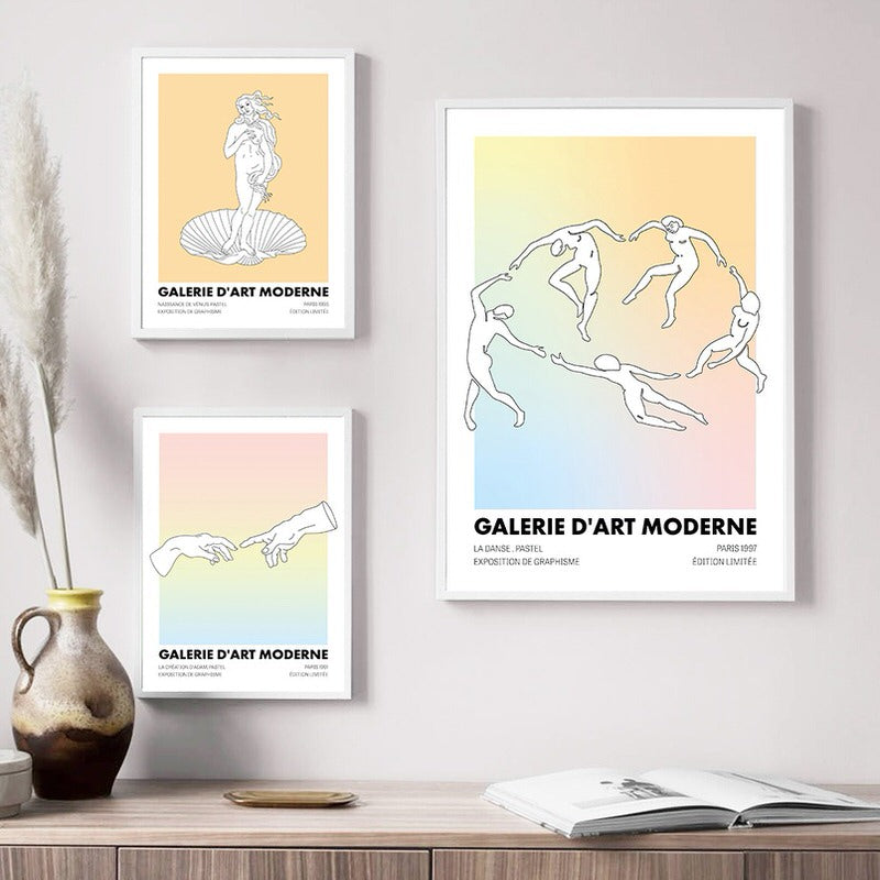 Pastel Minimal Art Canvas Posters pastel