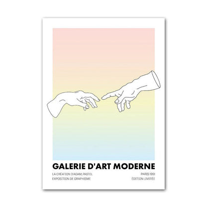 Pastel Minimal Art Canvas Posters pastel