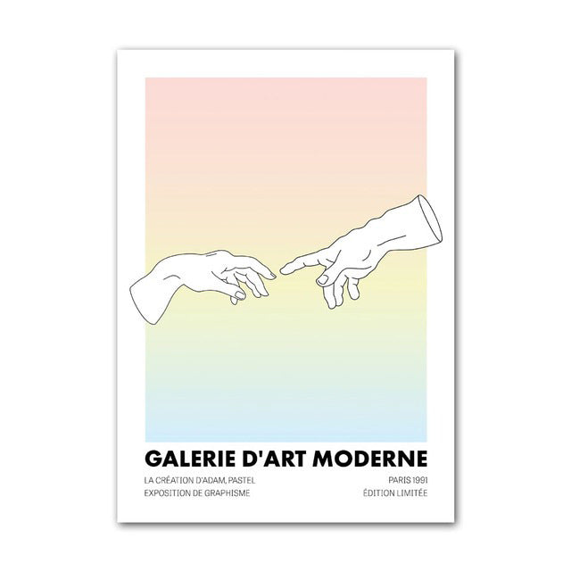 Pastel Minimal Art Canvas Posters pastel