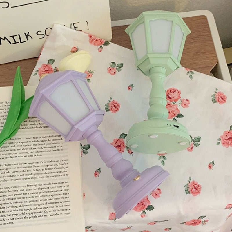 Pastel Mini Retro Street Lamp AESTHETIC_Danish Pastel AESTHETIC_Soft Girl SUB CATEGORY_Desk Accessories