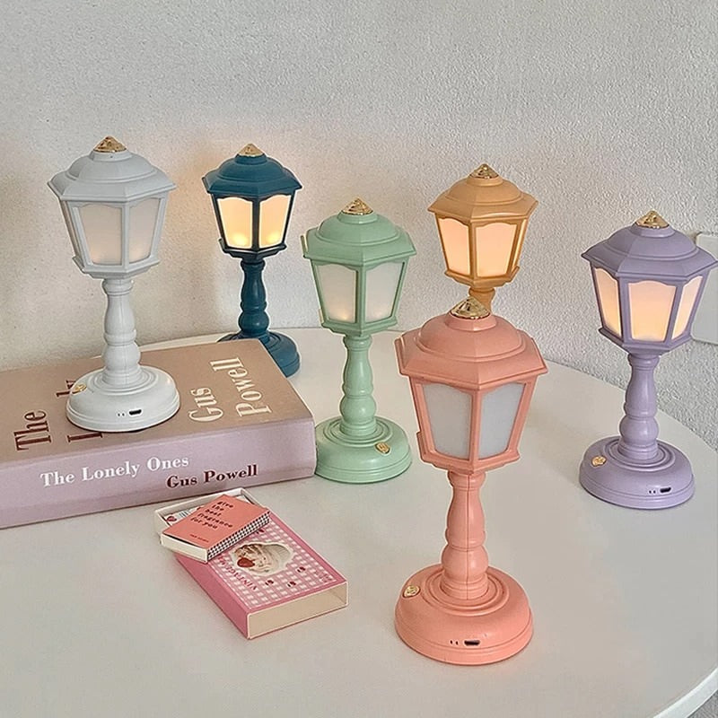 Pastel Mini Retro Street Lamp AESTHETIC_Danish Pastel AESTHETIC_Soft Girl SUB CATEGORY_Desk Accessories