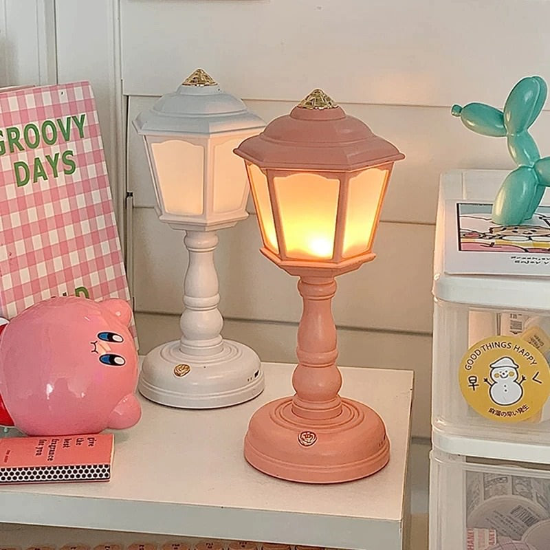 Pastel Mini Retro Street Lamp AESTHETIC_Danish Pastel AESTHETIC_Soft Girl SUB CATEGORY_Desk Accessories