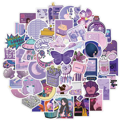 Violet Aesthetic Pastel Sticker Pack