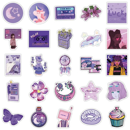 Violet Aesthetic Pastel Sticker Pack