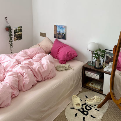 Pastel Peachy Pink Bedding Set