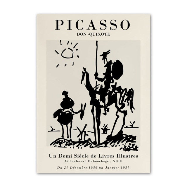 Picasso Outline Sketches Canvas Posters coutout cut outs outline picasso SUB CATEGORY_Posters