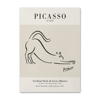 Picasso Outline Sketches Canvas Posters coutout cut outs outline picasso SUB CATEGORY_Posters