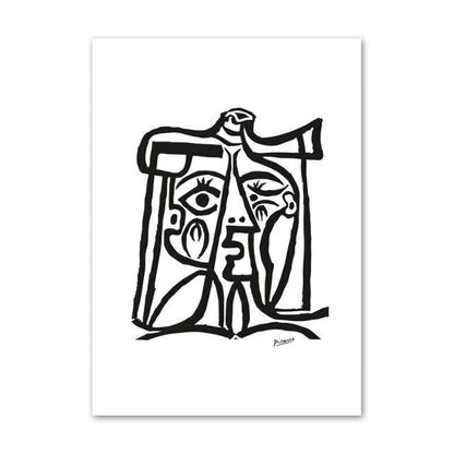 Picasso Outline Sketches Canvas Posters coutout cut outs outline picasso SUB CATEGORY_Posters