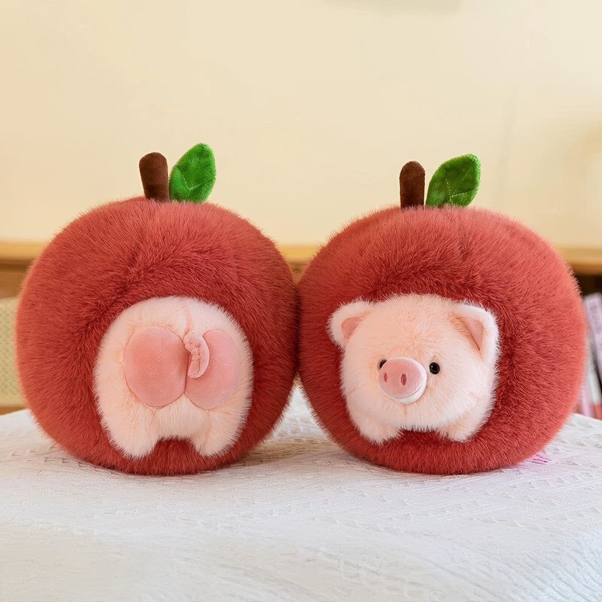 Piglet in a Peach Plush Hideaway Set – BAJE HOME