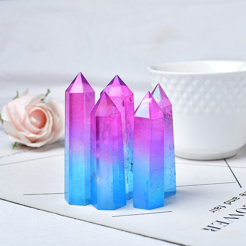 Pink and Blue Quartz Tower Crystal AESTHETIC_Fairycore AESTHETIC_Witchcore