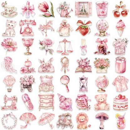 Pink Coquette Girl Aesthetic Sticker Pack