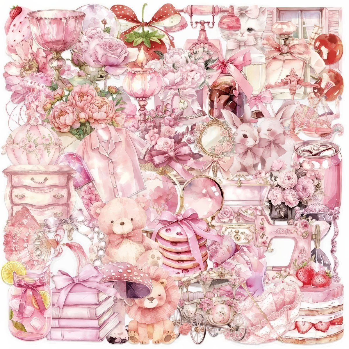 Pink Coquette Girl Aesthetic Sticker Pack