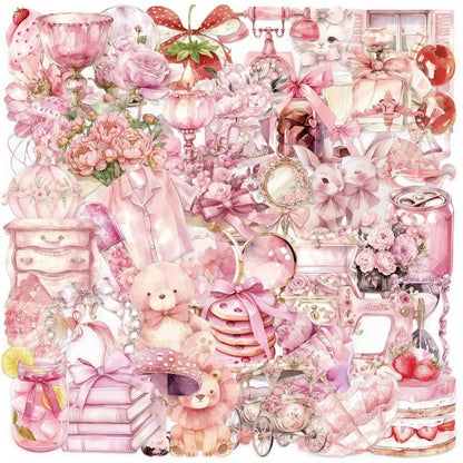 Pink Coquette Girl Aesthetic Sticker Pack