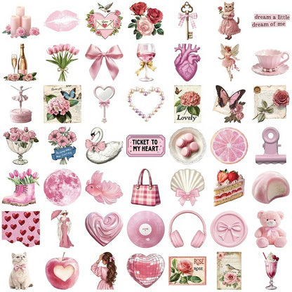 Coquette Aesthetic Pink Sticker Pack