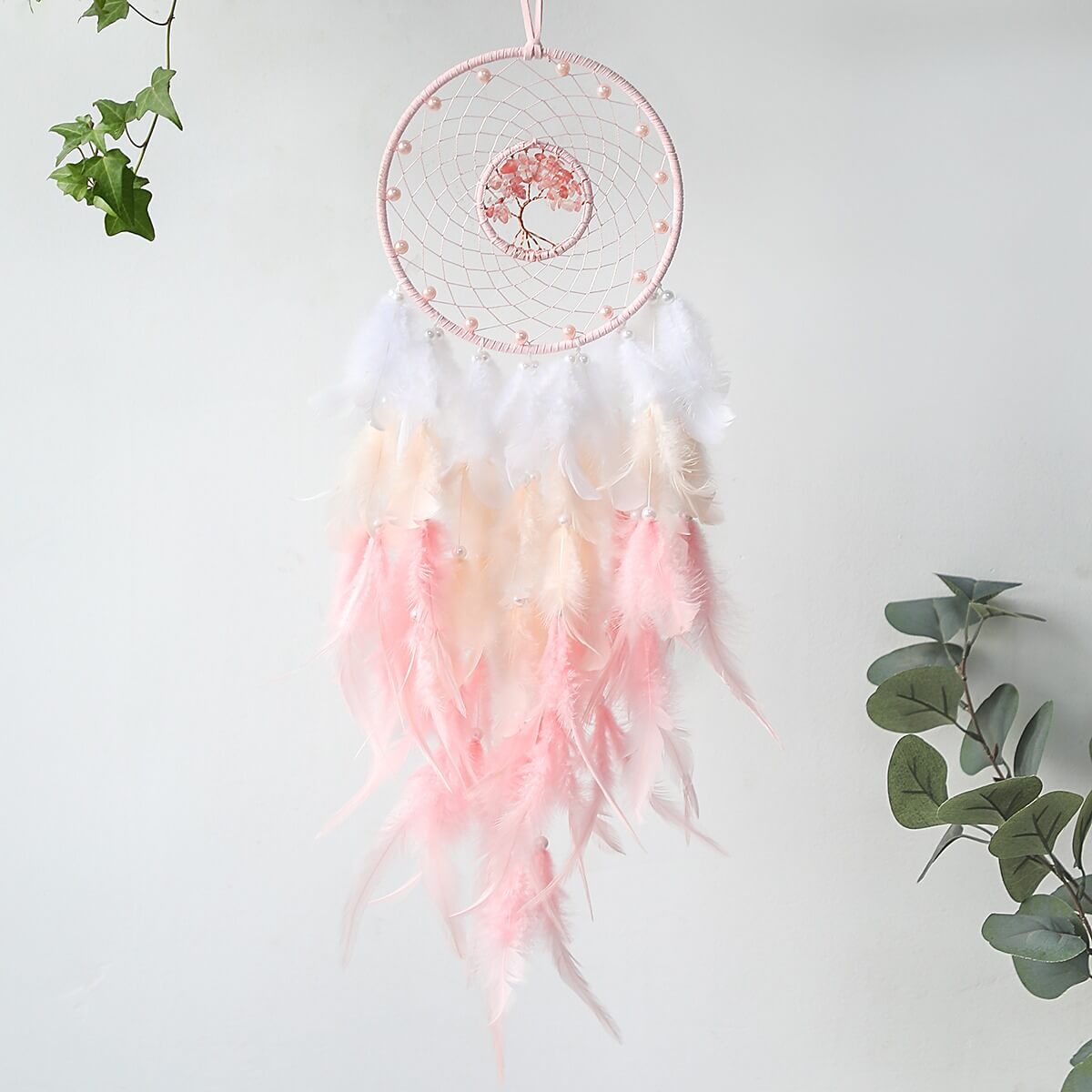 Pink Feather Dream Catcher