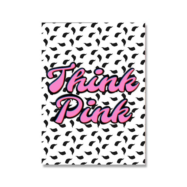 Think Pink Canvas Posters AESTHETIC_Soft Girl SUB CATEGORY_Posters